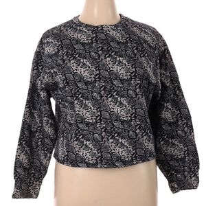 Zara Snakeskin Crew Neck Sweatshirt